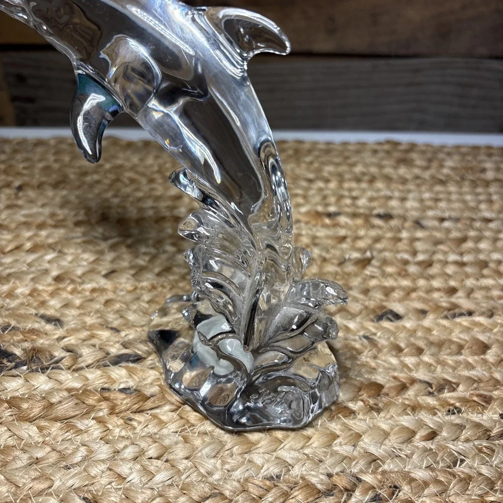 Princess House Wonders of the Wild Dolphin 24% Lead Crystal Figurine 5 1/2